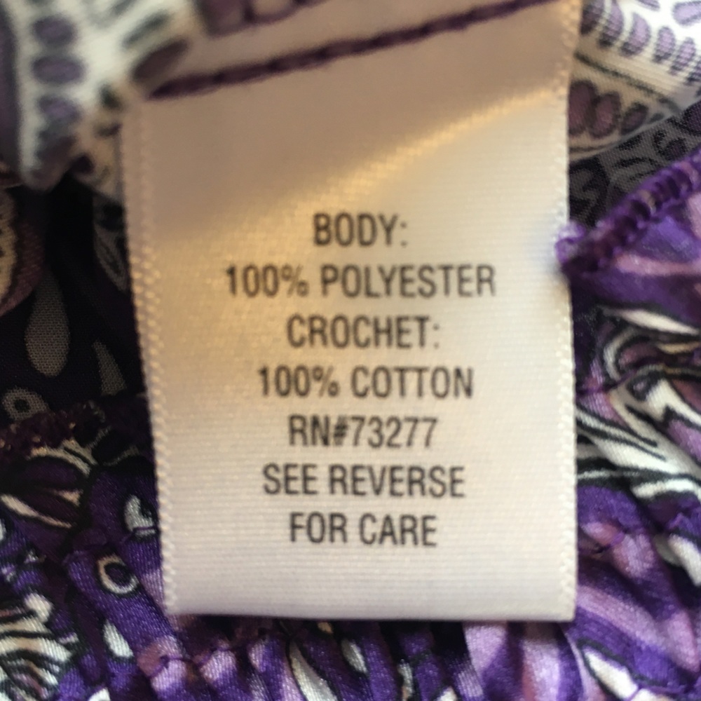 Apt. 9 Purple Paisley Patterned Sleeveless Blouse, Petite Large - Picture 10 of 13